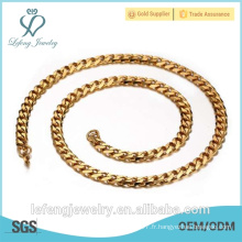 Vente en gros de bijoux en or à la mode, collier de chaîne Twill bon marché en acier inoxydable 316l
